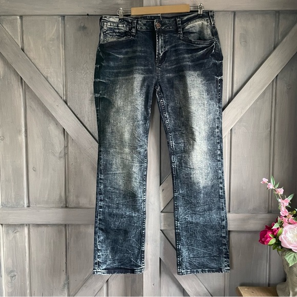 Cowgirl Tuff Women's Boot Cut Jeans - Black and Gray - Picture 1 of 9